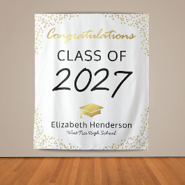 Tapete De Parede Pano de Fundo de Festa de Formatura em Ouro Branco