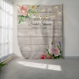 Tapete De Parede Pano de Fundo de Flores para Fotos de Chás de Noiv