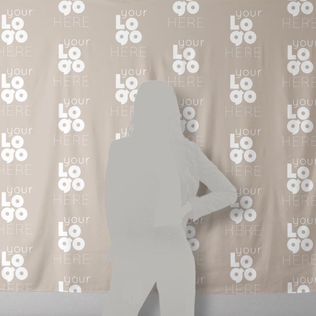 Tapete De Parede Pano de fundo de foto greige personalizado com log (Criador carregado)