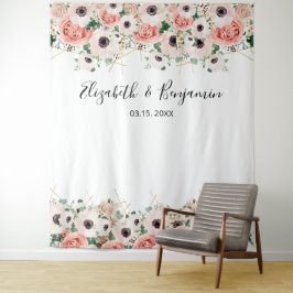 Tapete De Parede Pano de Fundo de Fotografia de Casamento Floral em