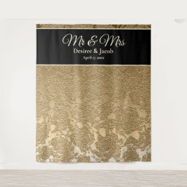 Tapete De Parede Pano de Fundo de Fotografia Elegante Preto Dourado