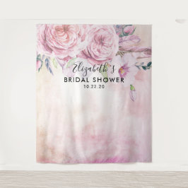 Tapete De Parede Pano de Fundo de Fotos de Chá de Noiva Boho Flores