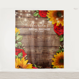 Tapete De Parede Pano de Fundo de Girassóis e Rosas - Adereço de Fo