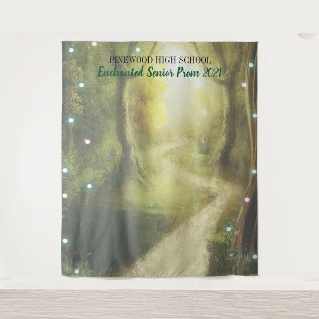 Tapete De Parede Pano de Fundo de Luzes de Fada da Floresta Encanta (Frente)