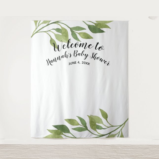 Tapete De Parede pano de fundo do chá de fraldas, proteção de fotos (Frente)