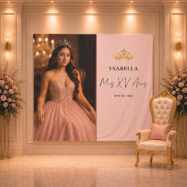 Tapete De Parede Pano de Fundo Elegante Rosa Dourado Mis XV Anos