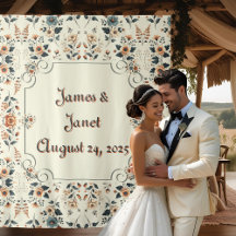 Pano de Fundo Floral de Creme Leve para Casamento