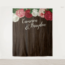 Tapete De Parede Pano de Fundo Floral Rústico para Casamento com Ár