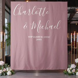 Tapete De Parede Pano de Fundo Minimalista de Casamento em Rosa Des