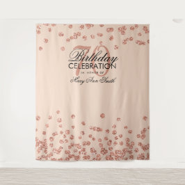 Tapete De Parede Pano de Fundo para 70º Aniversário Rosa Dourado Br