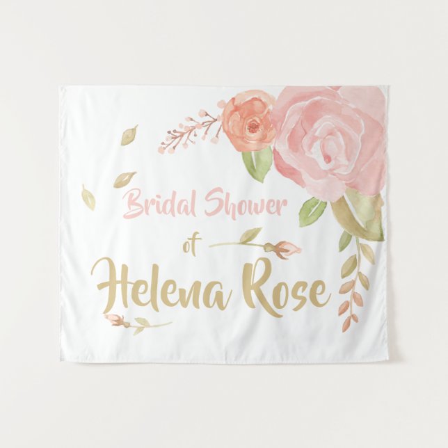 Tapete De Parede Pano de Fundo para Casamento de Noiva com Rosas Co (Frente (Horizontal))