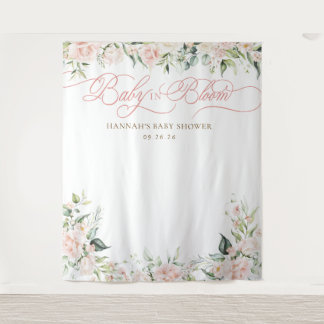 Tapete De Parede Pano de Fundo para Chá de Bebê Baby in Bloom Flora