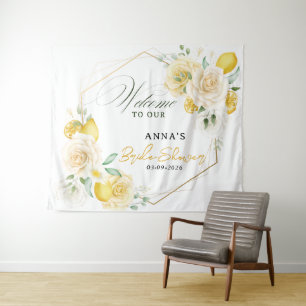Tapete De Parede Pano de Fundo para Chá de Bebê de Noiva com Flor d