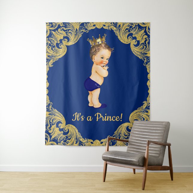 Tapete De Parede Pano de Fundo para Chá de Bebê do Príncipe (In Situ)