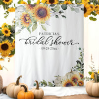 Pano de Fundo para Chá de Noiva de Girassóis de Ou
