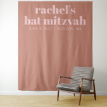 Tapete De Parede Panô de Fundo para Foto de Bat Mitzvah Rosa Terrac<br><div class="desc">Panô de Fundo para Foto de Bat Mitzvah Rosa Terracota com Tipografia Negrito Moderna Personalizada</div>