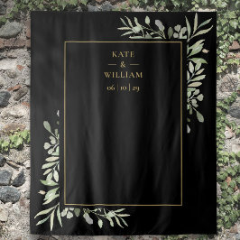 Tapete De Parede Pano de fundo para foto de casamento com folhagem