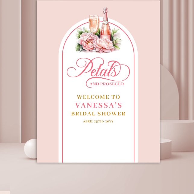 Tapete De Parede Pano de fundo para fotos de festa com pétalas luxu (Luxurious petals and prosecco party photo backdrop)