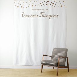 Tapete De Parede Pano de Fundo Personalizado com Confetes Dourados 