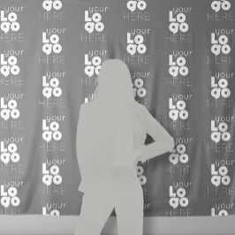 Tapete De Parede Pano de Fundo Personalizado com Logotipo em Cinza 