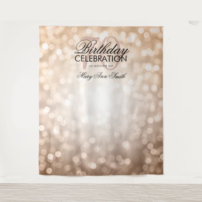 Tapete De Parede Pano de Fundo Personalizado para 70º Aniversário D (Frente)