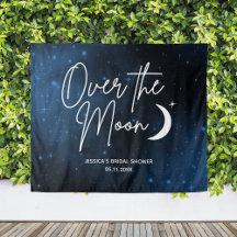 Pano de Fundo Personalizado para Chá de Noiva Lua 