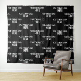 Tapete De Parede Pano de Fundo Preto com Logotipo Empresarial Perso