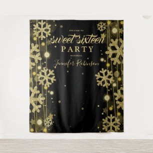 Tapete De Parede Pano de Fundo Preto Dourado Sweet Sixteen de Inver