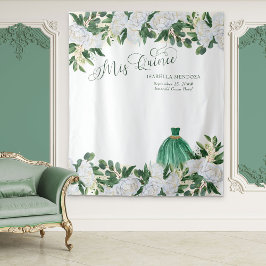 Tapete De Parede Pano de Fundo Princesa Floral Verde Esmeralda para