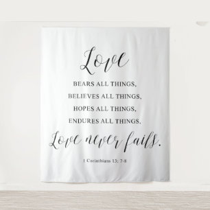 Tapete De Parede Pano de Fundo Rústico de Casamento “O Amor Nunca F