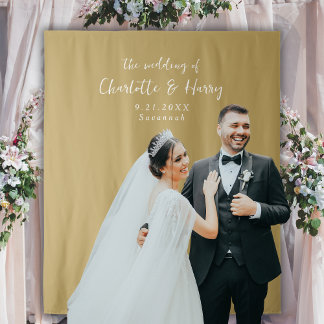 Tapete De Parede Panorama de Fotos de Casamento Dourado Moderno Min