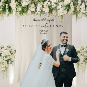 Tapete De Parede Panorama de Fotos de Casamento Moderno Minimalista