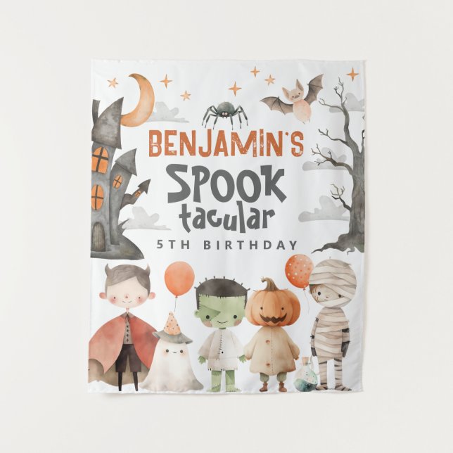 Tapete De Parede Panorâmica de Festa de aniversário de Halloween as (Frente)