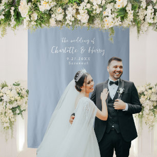 Tapete De Parede Panorâmica de Foto de Casamento Azul e Dusty Minim