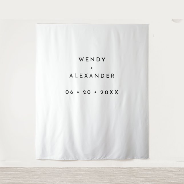 Tapete De Parede Panorâmica de Foto do Casamento Branca Moderno e N (Frente)