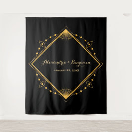 Tapete De Parede Panorâmica Dourada de Fotografia de Diamante Elega