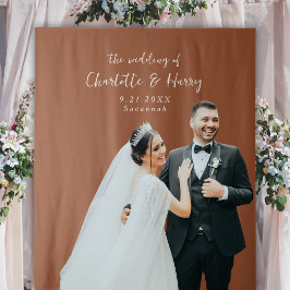 Tapete De Parede Panorâmica Mínima Moderna de Terracotta Boho