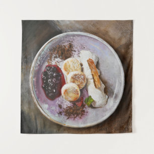 Tapete De Parede Panquecas de queijo com Berries - Comida Gourmet