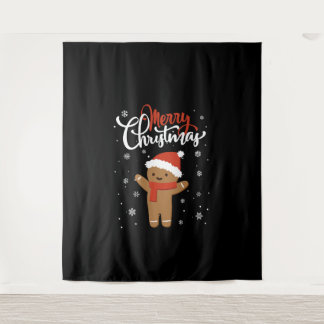 Tapete De Parede Pão de gengibre de natal feliz | biscoito de natal