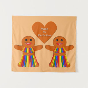 Tapete De Parede Pão de Natal lésbico Casal feminino