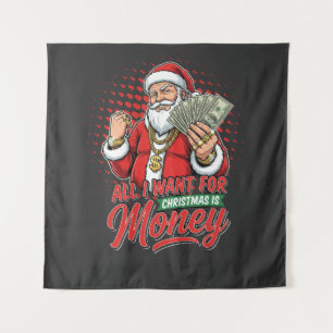 Tapete De Parede Papai Noel Gângster Tudo Que Eu Quero Para O Natal
