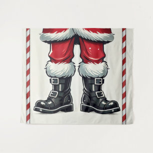 Tapete De Parede Papai Noel Legal de Botas Pretas Natal Feriado