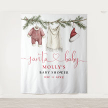 Papais noeis Baby Clothesline Chá de fraldas Visão