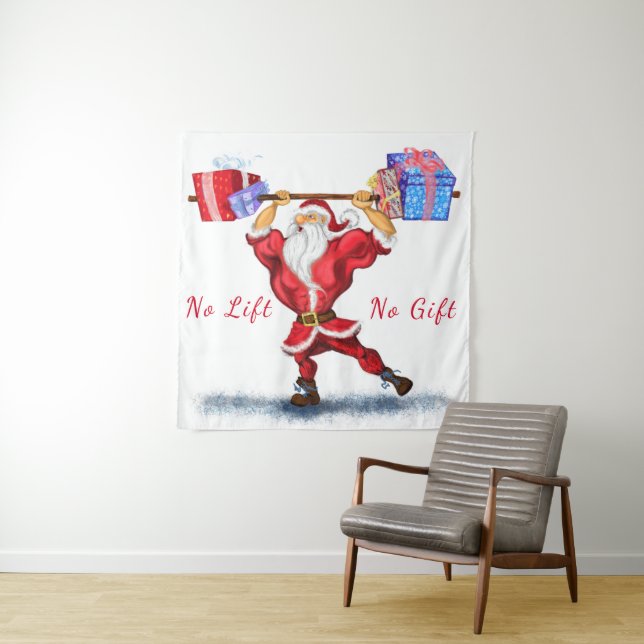 Tapete De Parede Papais noeis de Bodybuilder de Natal com presentes (In Situ)