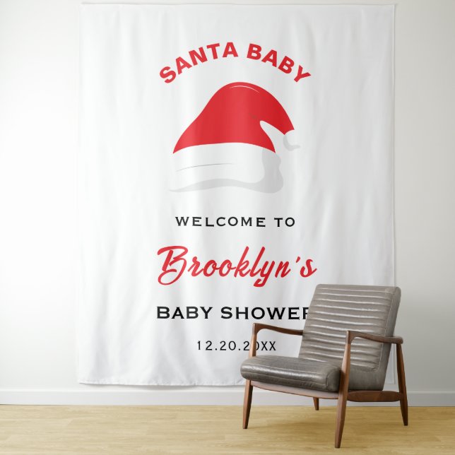 Tapete De Parede Papais noeis de inverno Chá de fraldas de Natal (In Situ)