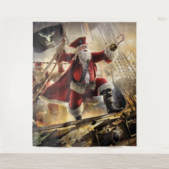 Tapete De Parede Papais noeis piratas (Frente)
