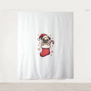 Tapete De Parede Papais noeis Pug Delight