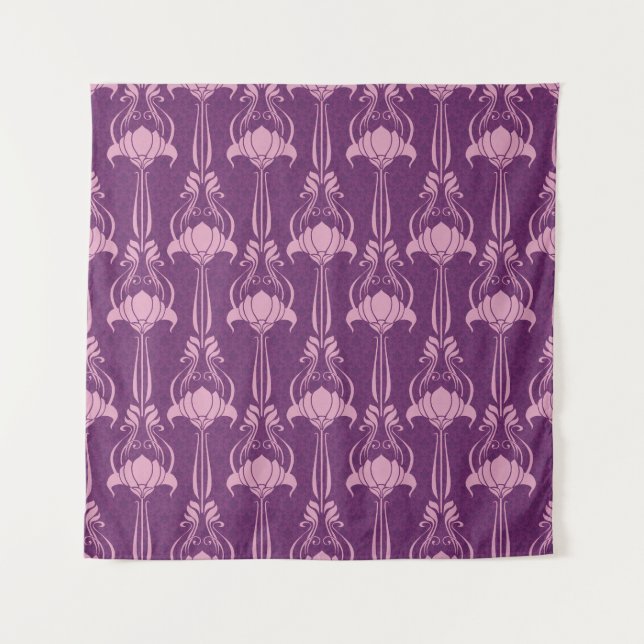 Tapete De Parede Papel de parede flexível - Design violeta rosa (Frente)