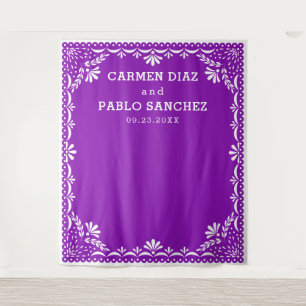 Tapete De Parede Papel Picado Colorido Casamento Mexicano