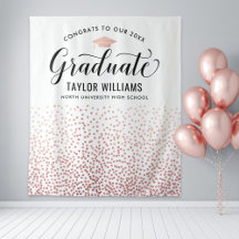 Parabéns ao Nosso Graduado Festa de Confetes Rose 